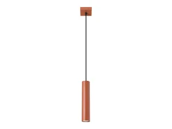 Sollux Lighting Lámpara Suspendida-Lámpara colgante Toris desván de acero - 1 fuentes luminosas 3000K - L.8 x A.118 cm - ocre Rojo