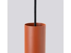 Sollux Lighting Lámpara Suspendida-Lámpara colgante Toris desván de acero - 1 fuentes luminosas 4000K - L.8 x A.118 cm - ocre Rojo