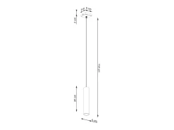 Sollux Lighting Lámpara Suspendida-Lámpara colgante Toris desván de acero - 1 fuentes luminosas 4000K - L.8 x A.118 cm - Beige