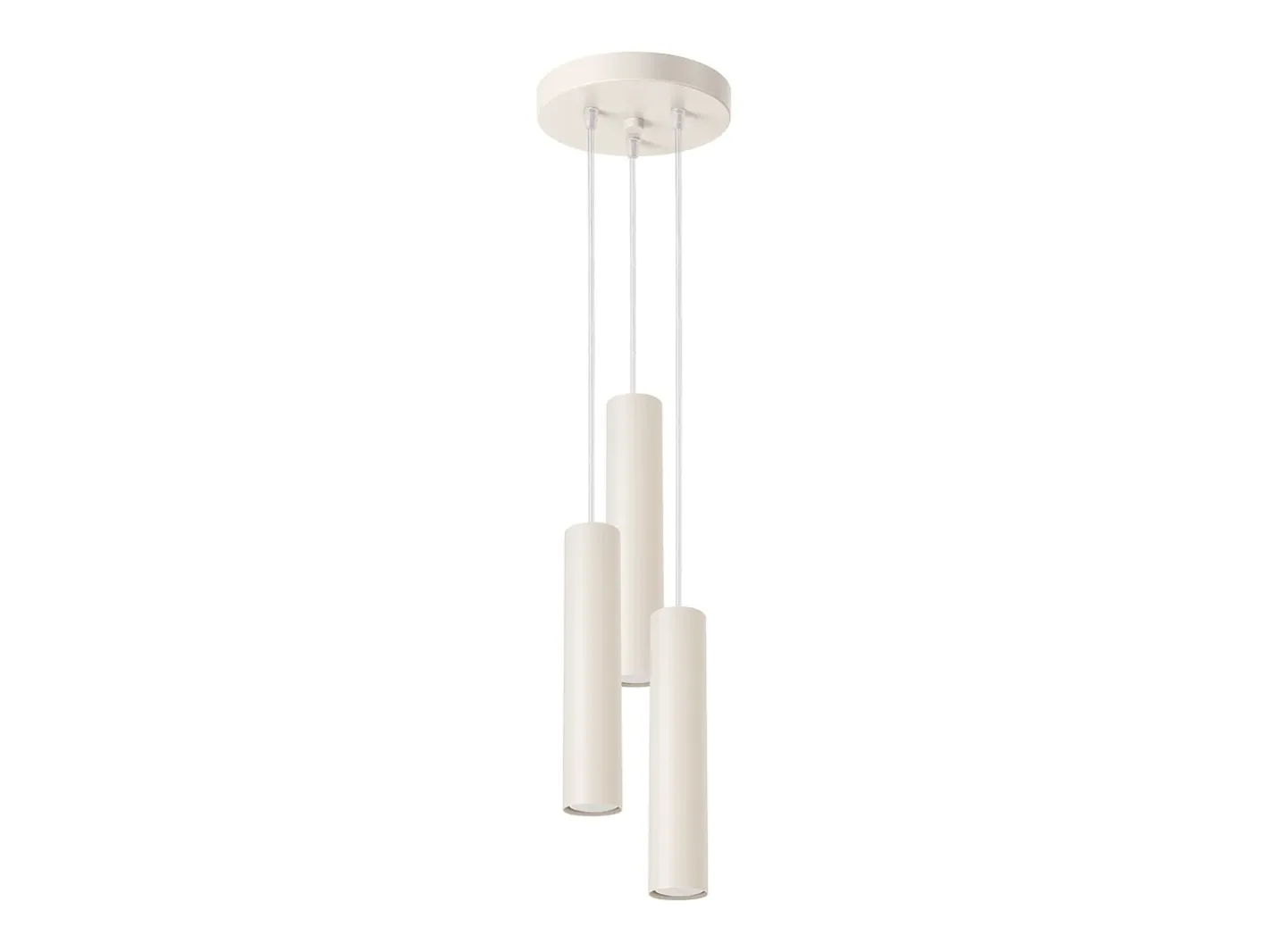 Sollux Lighting Lámpara colgante Toris desván de acero - 3 fuentes luminosas 3000K - L.19,5 x A.108 cm - Beige Clearance