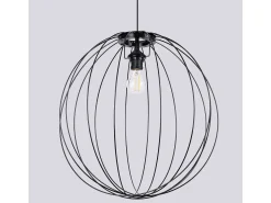 Sollux Lighting Lámpara Suspendida-Lámpara Colgante Ziro Moderno De Acero - 1 Fuentes Luminosas - L.50 X A.110 Cm - Negro