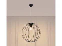 Sollux Lighting Lámpara Suspendida-Lámpara Colgante Ziro Moderno De Acero - 1 Fuentes Luminosas - L.50 X A.110 Cm - Negro
