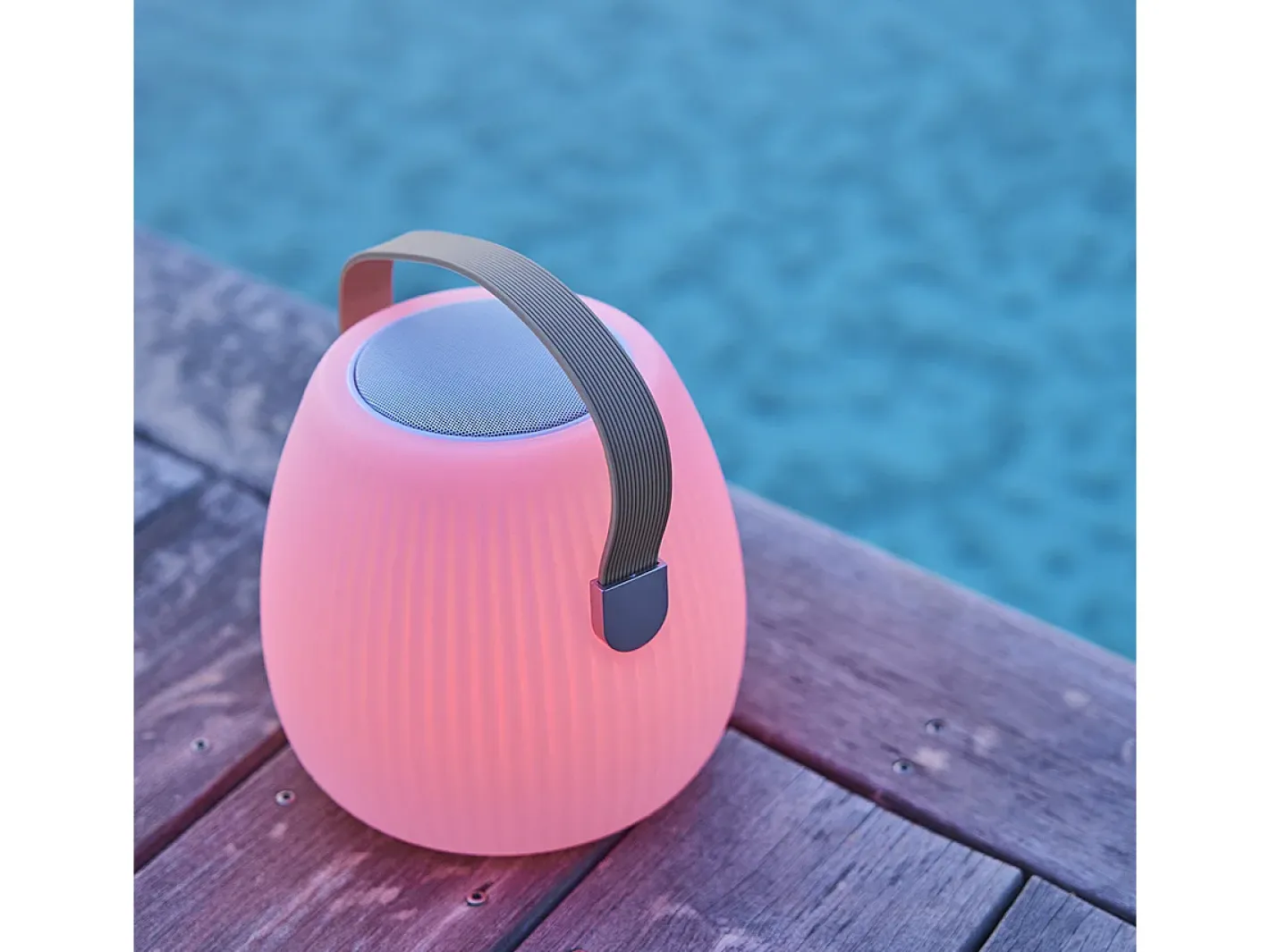 Lumisky Iluminación Exterior-Lámpara con altavoz Bluetooth inalámbrico 5W MINI MAY Beige