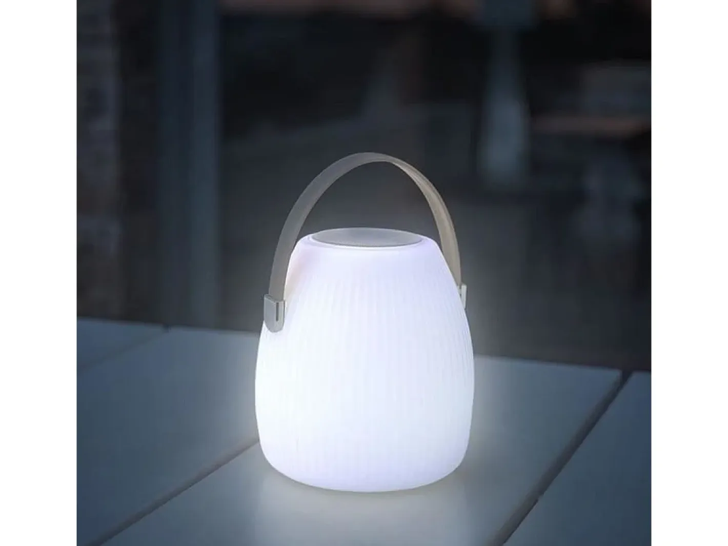 Lumisky Iluminación Exterior-Lámpara con altavoz Bluetooth inalámbrico 5W MINI MAY Beige