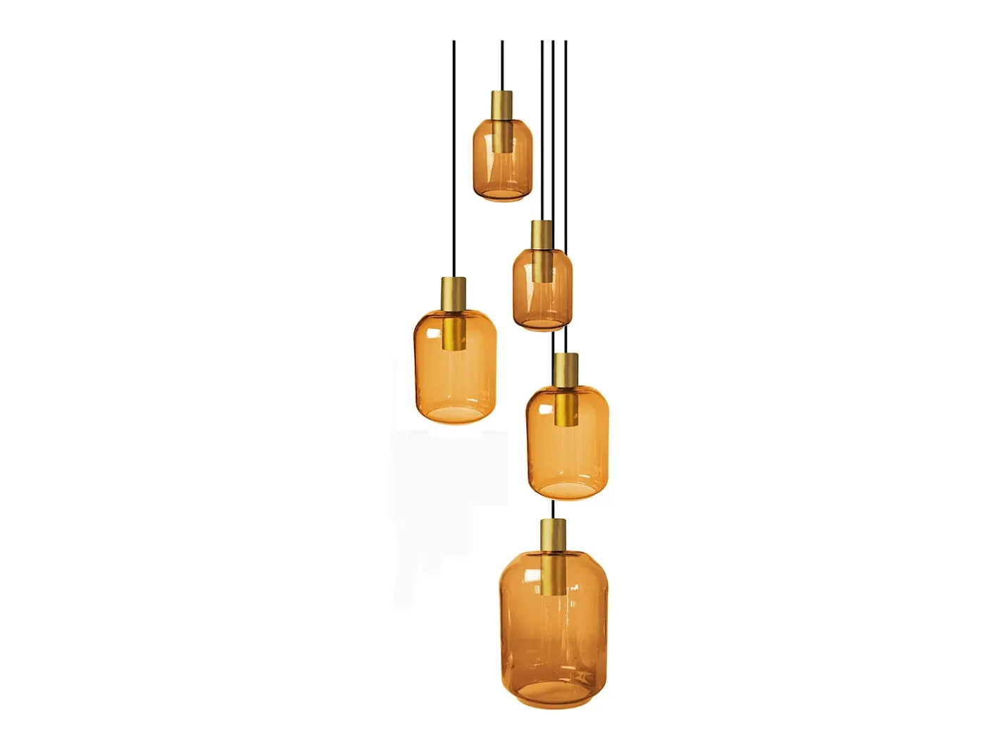 TOSEL Lámpara Suspendida-Lámpara de Araña , metal y cristal,AMARILLO,A 100xD 60x P 60cm Amarillo claro