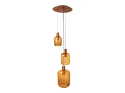 TOSEL Lámpara Suspendida-Lámpara de Araña ,metal y cristal,AMARILLO,A 100x D60xP60cm Amarillo claro