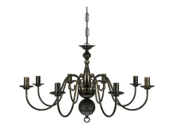 Best Lámpara de araña antique metal 8 bombillas E14 ES133497 Negro