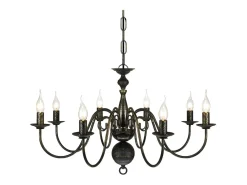 Best Lámpara de araña antique metal 8 bombillas E14 ES133497 Negro
