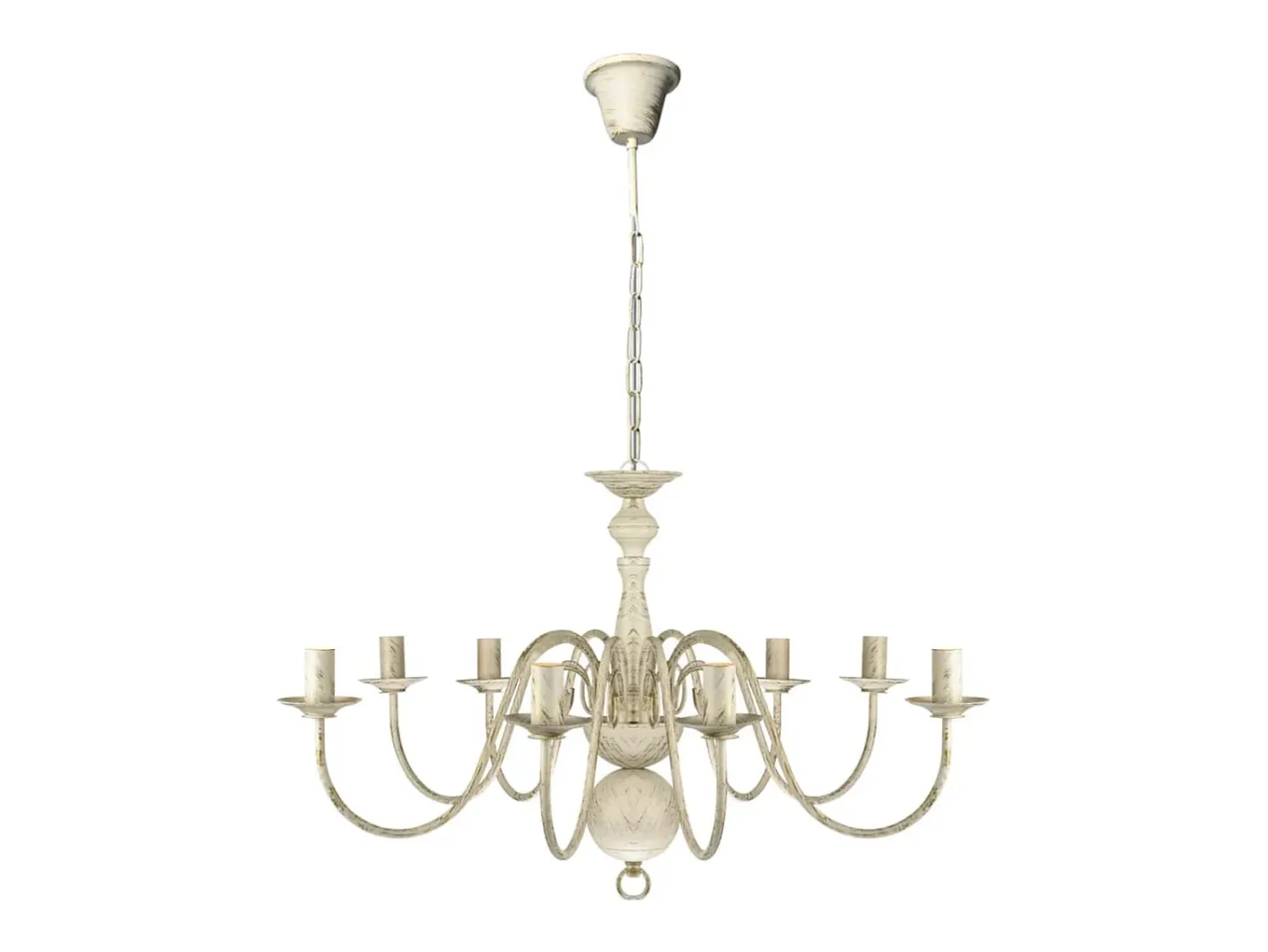 Lámpara Suspendida-Lámpara de araña antique metal 8 bombillas E14 ES218112 Blanco