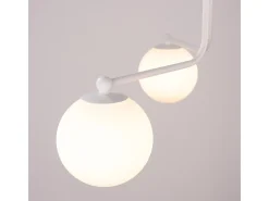 Sollux Lighting Lámpara Suspendida-Lámpara De Araña Astral Minimalista De Acero/Vidrio - 3 Fuentes Luminosas - L.62 X A.29 Cm - Blanco