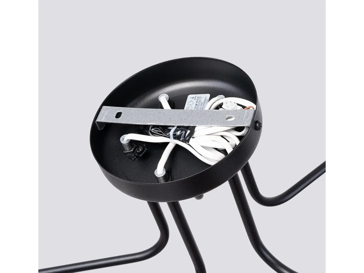 Sollux Lighting Lámpara Suspendida-Lámpara De Araña Astral Minimalista De Acero/Vidrio - 5 Fuentes Luminosas - L.58 X A.29 Cm - /Blanco Negro