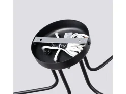 Sollux Lighting Lámpara Suspendida-Lámpara de araña Bealy minimalista de acero/vidrio - 5 fuentes luminosas 4000K - L.58 x A.29 cm - /blanco Negro