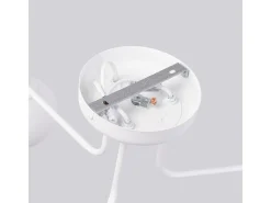 Sollux Lighting Lámpara Suspendida-Lámpara de araña Bealy minimalista de acero/vidrio - 3 fuentes luminosas 4000K - L.62 x A.29 cm - Blanco