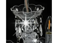 Clearance Lámpara de araña con cuentas de cristal redonda 5xE14 ES132055 Plateado
