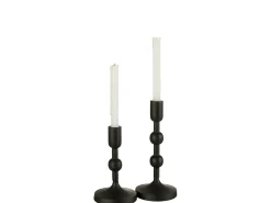 Sale J-Line Lámpara de araña de 1 vela de aluminio 12x29cm Negro
