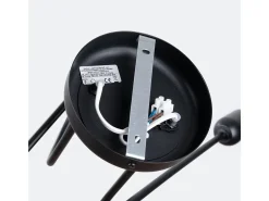 Sollux Lighting Lámpara Suspendida-Lámpara De Araña Loop Minimalista De Acero - 2 Fuentes Luminosas - L.57 X A.25,5 Cm - Negro