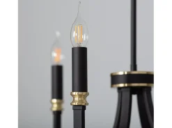 Ledkia Lámpara Suspendida-Lámpara de Araña Metal Makenduru Negro Multicolor
