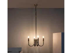 Ledkia Lámpara Suspendida-Lámpara de Araña Metal Makenduru Negro Multicolor