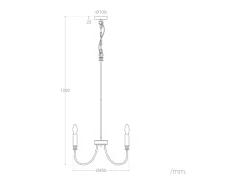 Ledkia Lámpara Suspendida-Lámpara de Araña Metal Makenduru Negro Multicolor
