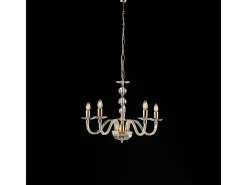 Lámpara de araña Ruben Gold con cristal transparente y pedrería, 5 luces, 111 Ø60 BL267-5-OR Multicolor Outlet