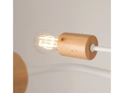 Sollux Lighting Lámpara De Araña Timbo Desván De Acero/Madera - 4 Fuentes Luminosas - L.75 X A.16,5 Cm - /Madera Natural Blanco