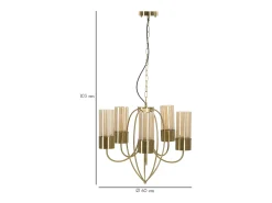 Lámpara de araña Versalles de 5 luces, Ø80 x 103 cm Negro Clearance