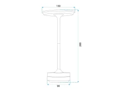Lámpara De Mesa-Lámpara De Cabecera Toolight App1373-T Grey Gris