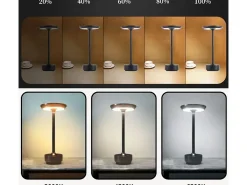 Lámpara De Mesa-Lámpara De Cabecera Toolight App1373-T Grey Gris