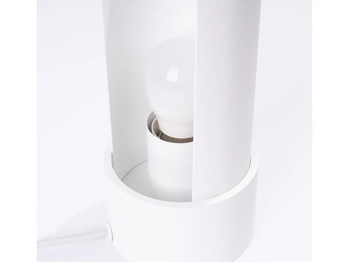 Sollux Lighting Lámpara De Mesa-Lámpara de escritorio Torow minimalista de acero - 1 fuentes luminosas 3000K - L.10 x A.21 cm - Blanco
