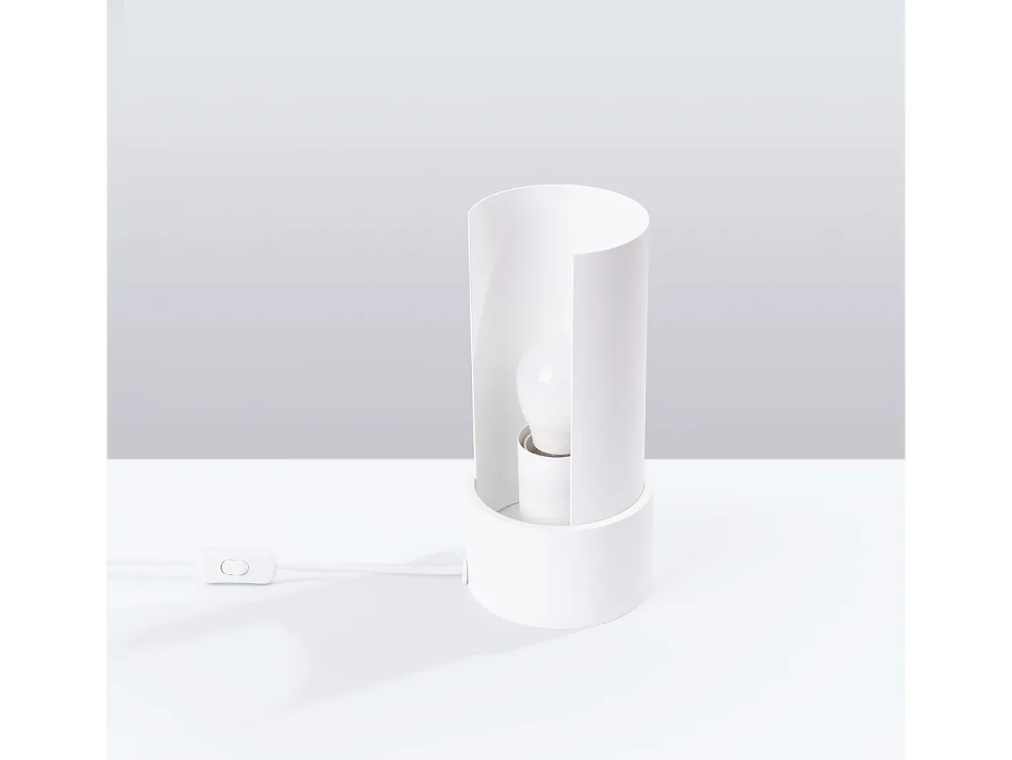Sollux Lighting Lámpara De Mesa-Lámpara de escritorio Torow minimalista de acero - 1 fuentes luminosas 3000K - L.10 x A.21 cm - Blanco