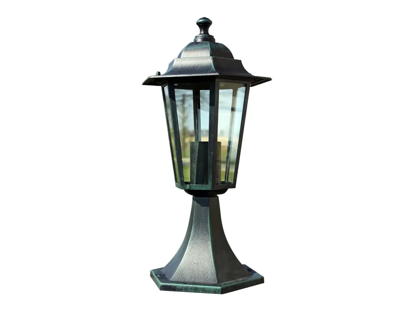 Iluminación Exterior-Lámpara de jardín 2 uds aluminio oscuro/negro ES647532 Verde