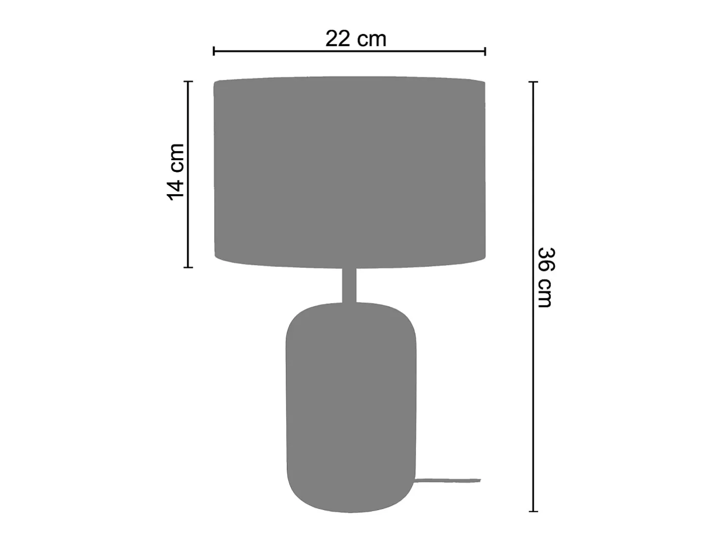TOSEL Lámpara de Mesa ,madera,natural,A36x D22xP22cm Blanco Online