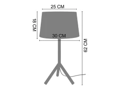 TOSEL Lámpara De Mesa-Lámpara de Mesa ,madera,natural,A30x D 18xP18cm Verde