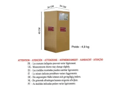 Sale TOSEL Lámpara de Mesa ,madera,vidrio,natural, A50xD30xP30cm Transparente