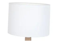 TOSEL Lámpara de Mesa ,madera,natural, A 21xD11xP11cm Blanco