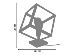 TOSEL Lámpara de Mesa ,metal, ,A30xD20xP20cm Blanco Discount