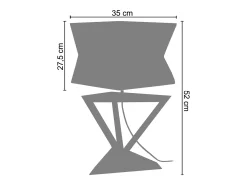 TOSEL Lámpara De Mesa-Lámpara de Mesa ,metal, ,A37xD30xP30cm Blanco