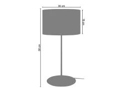 Clearance TOSEL Lámpara de Mesa ,metal,AMARILLO, A 58xD30xP30cm Amarillo claro