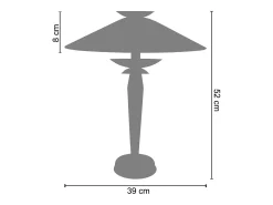 TOSEL Lámpara De Mesa-Lámpara de Mesa ,metal,madera, ,A52xD39xP39cm Rosa