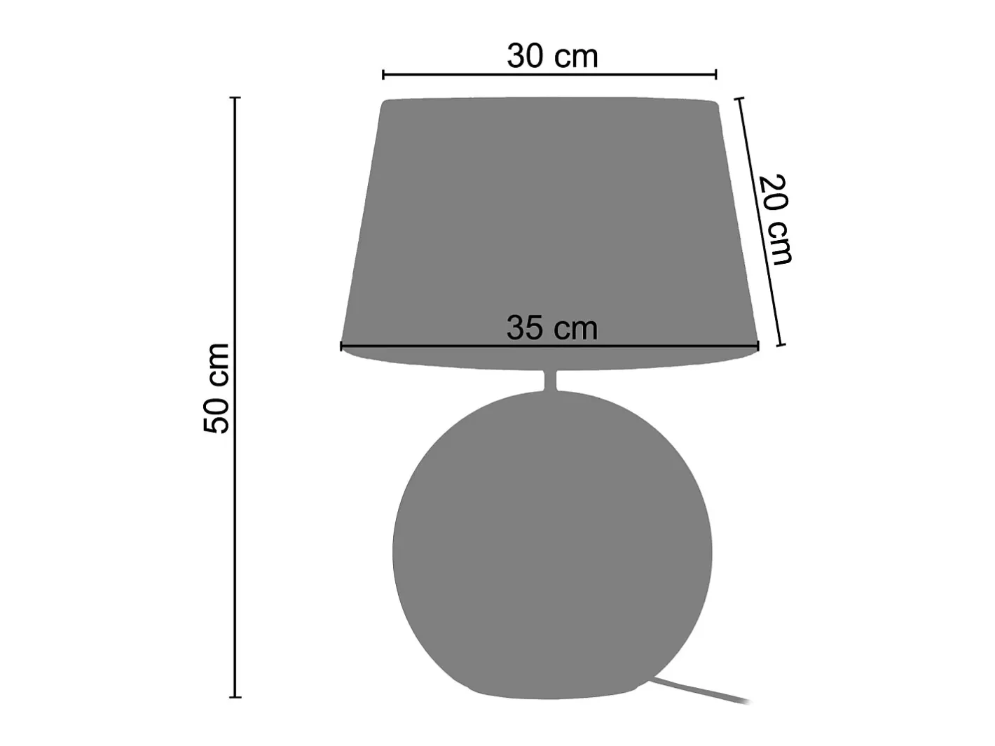TOSEL Lámpara de Mesa ,vidrio,, A50xD35xP35cm Transparente Sale