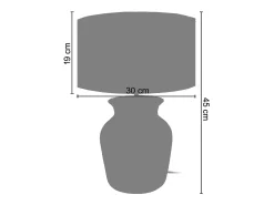 Sale TOSEL Lámpara de Mesa ,vidrio, ,A45xD30xP30cm Azul