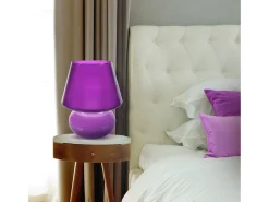 Discount TOSEL Lámpara de Mesa ,vidrio, ,A37xD30xP30cm Violeta