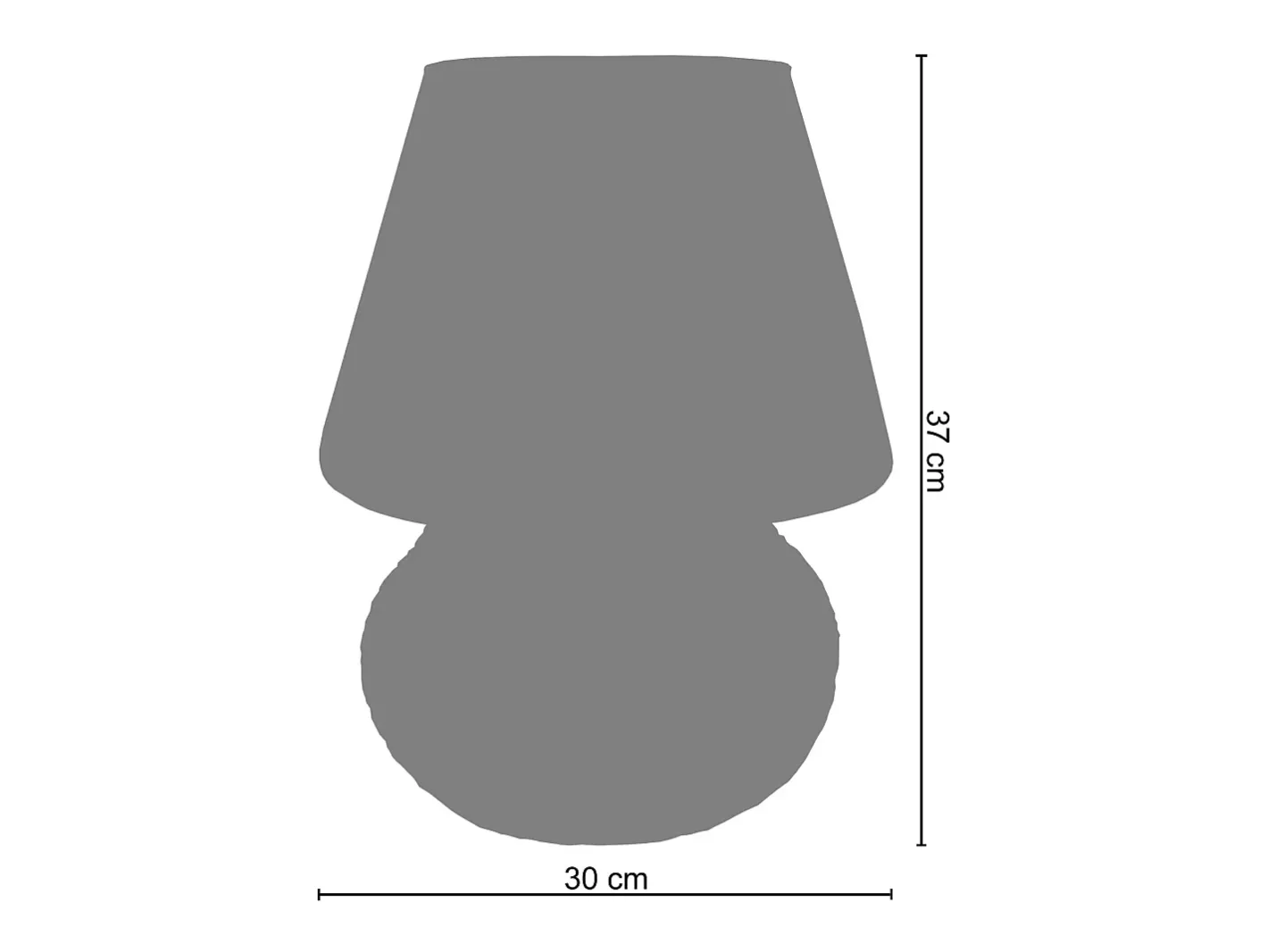 Hot TOSEL Lámpara de Mesa ,vidrio,Marrón,A37xD30xP30 cm Marru00f3n