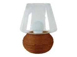 Hot TOSEL Lámpara de Mesa ,vidrio,Marrón,A37xD30xP30 cm Marru00f3n