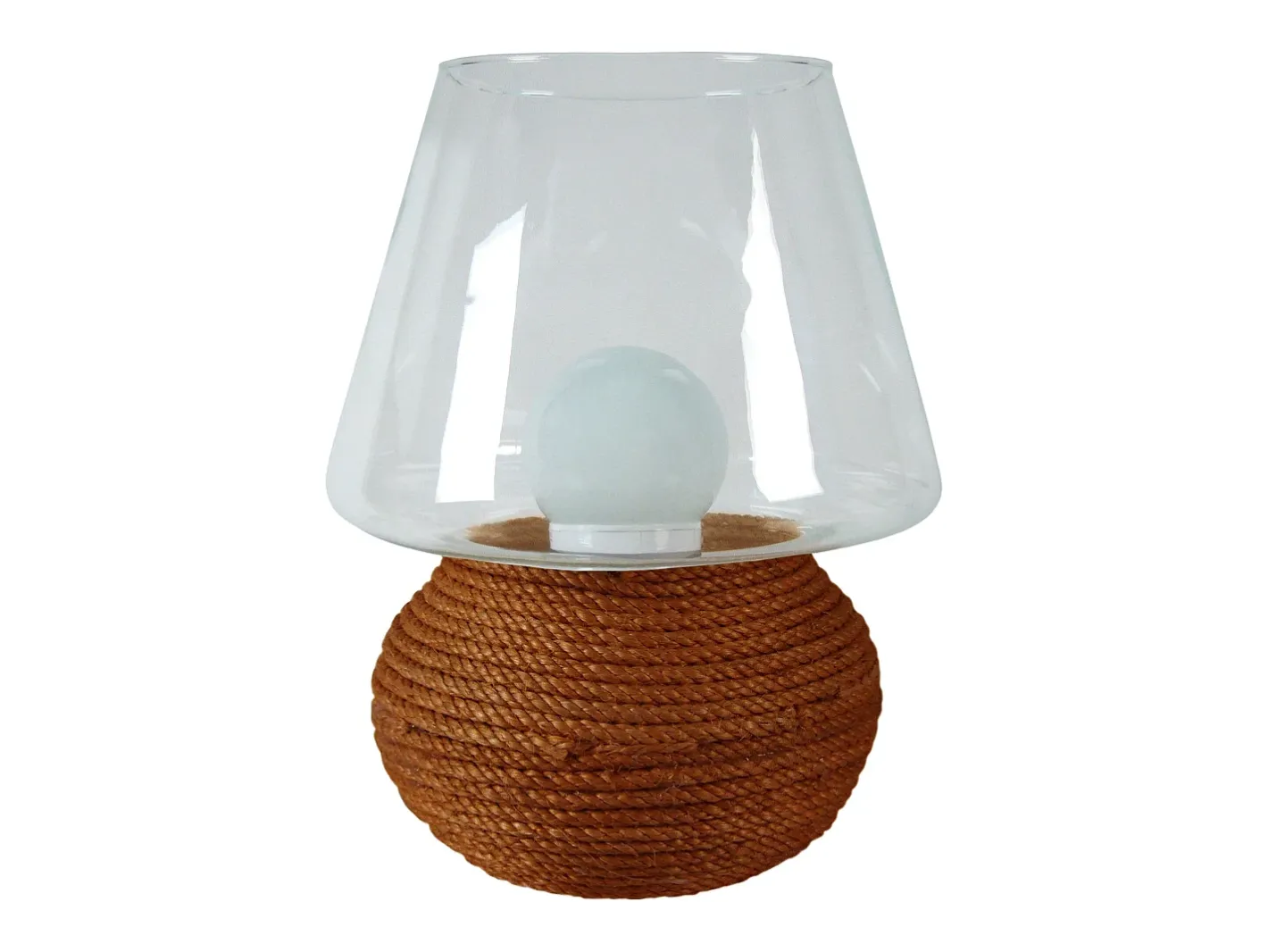 Hot TOSEL Lámpara de Mesa ,vidrio,Marrón,A37xD30xP30 cm Marru00f3n