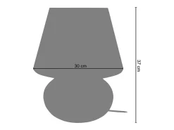 TOSEL Lámpara de Mesa ,vidrio,,A37xD30xP30cm Naranja Hot