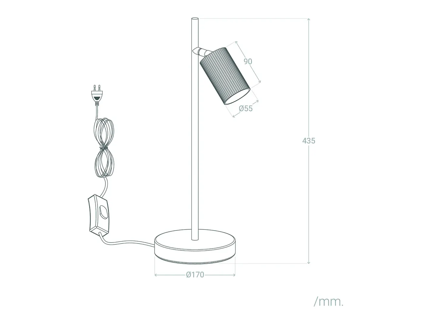 Ledkia Lámpara de Mesa Aluminio Breixo Negro New