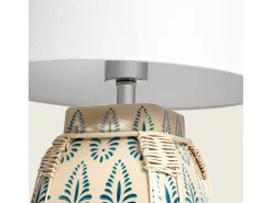 Ledkia Lámpara De Mesa-Lámpara de Mesa Cerámica Ariché Blanco