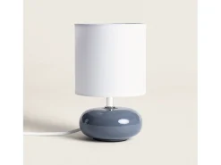 Ledkia Lámpara De Mesa-Lámpara de Mesa Cerámica Ava Marino Azul