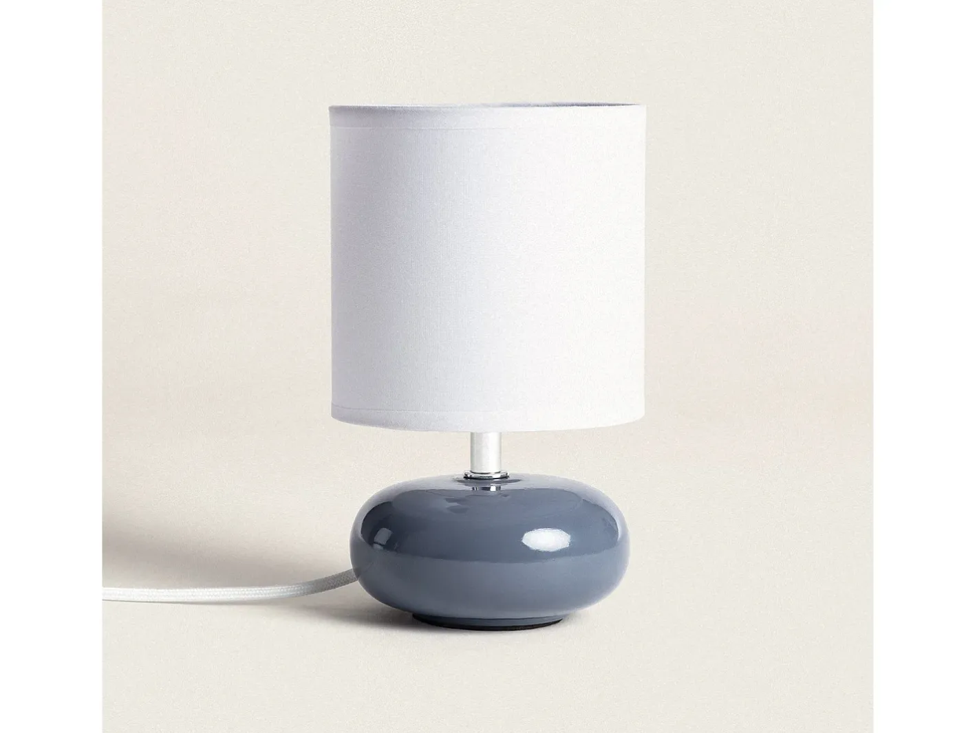 Ledkia Lámpara De Mesa-Lámpara de Mesa Cerámica Ava Marino Azul